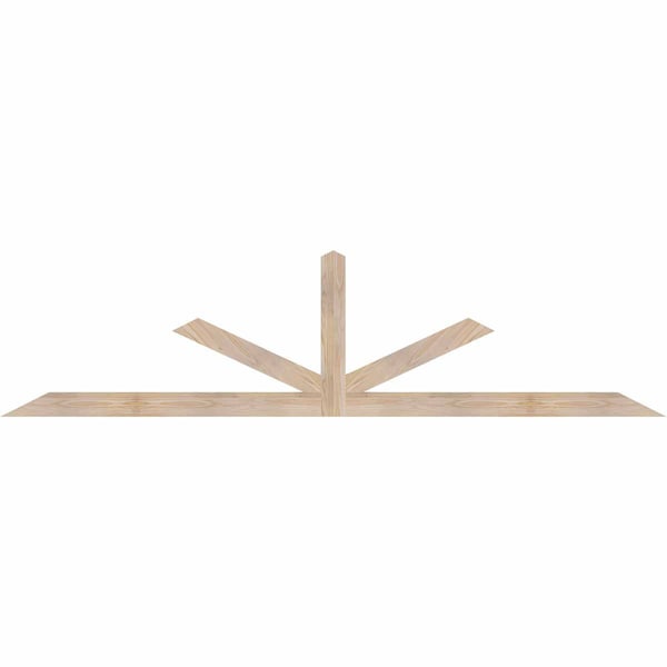 Ekena Millwork Saratoga Smooth Timber Gable Bracket, Douglas Fir, 96"W x 24"H x 1 1/2"D x 3 1/2"F, 6/12 Pitch GBW096X24X0204SAR00SDF - main